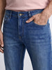 Men's Blue Slim Straight Fit Solid Casual Jeans
