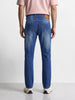 Men's Blue Slim Straight Fit Solid Casual Jeans