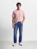 Men's Blue Slim Straight Fit Solid Casual Jeans