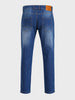Men's Blue Slim Straight Fit Solid Casual Jeans