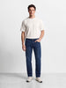 Men's Blue Slim Straight Fit Solid Casual Jeans