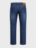 Men's Blue Slim Straight Fit Solid Casual Jeans