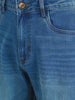 Men's Blue Slim Straight Fit Solid Casual Jeans