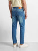 Men's Blue Slim Straight Fit Solid Casual Jeans