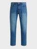 Men's Blue Slim Straight Fit Solid Casual Jeans