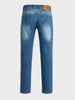 Men's Blue Slim Straight Fit Solid Casual Jeans