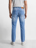 Men's Blue Slim Straight Fit Solid Casual Jeans