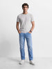 Men's Blue Slim Straight Fit Solid Casual Jeans
