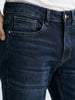 Men's Blue Slim Straight Fit Solid Casual Jeans