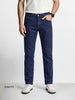 Men's Blue Slim Straight Fit Solid Casual Jeans