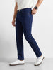 Men's Blue Slim Straight Fit Solid Casual Jeans