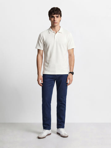 Men's Blue Slim Straight Fit Solid Casual Jeans