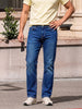 Men's Blue Slim Straight Fit Solid Casual Jeans