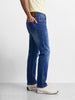 Men's Blue Slim Straight Fit Solid Casual Jeans