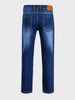 Men's Blue Slim Straight Fit Solid Casual Jeans