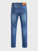 Men's Blue Slim Straight Fit Solid Casual Jeans
