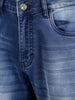 Men's Blue Slim Straight Fit Solid Casual Jeans