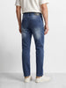Men's Blue Slim Straight Fit Solid Casual Jeans