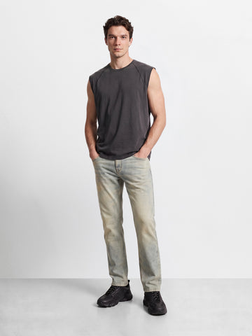 Men's Blue Slim Straight Fit Solid Casual Jeans