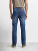 Men's Blue Slim Straight Fit Solid Casual Jeans