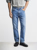 Men's Blue Slim Fit Casual Solid Jeans