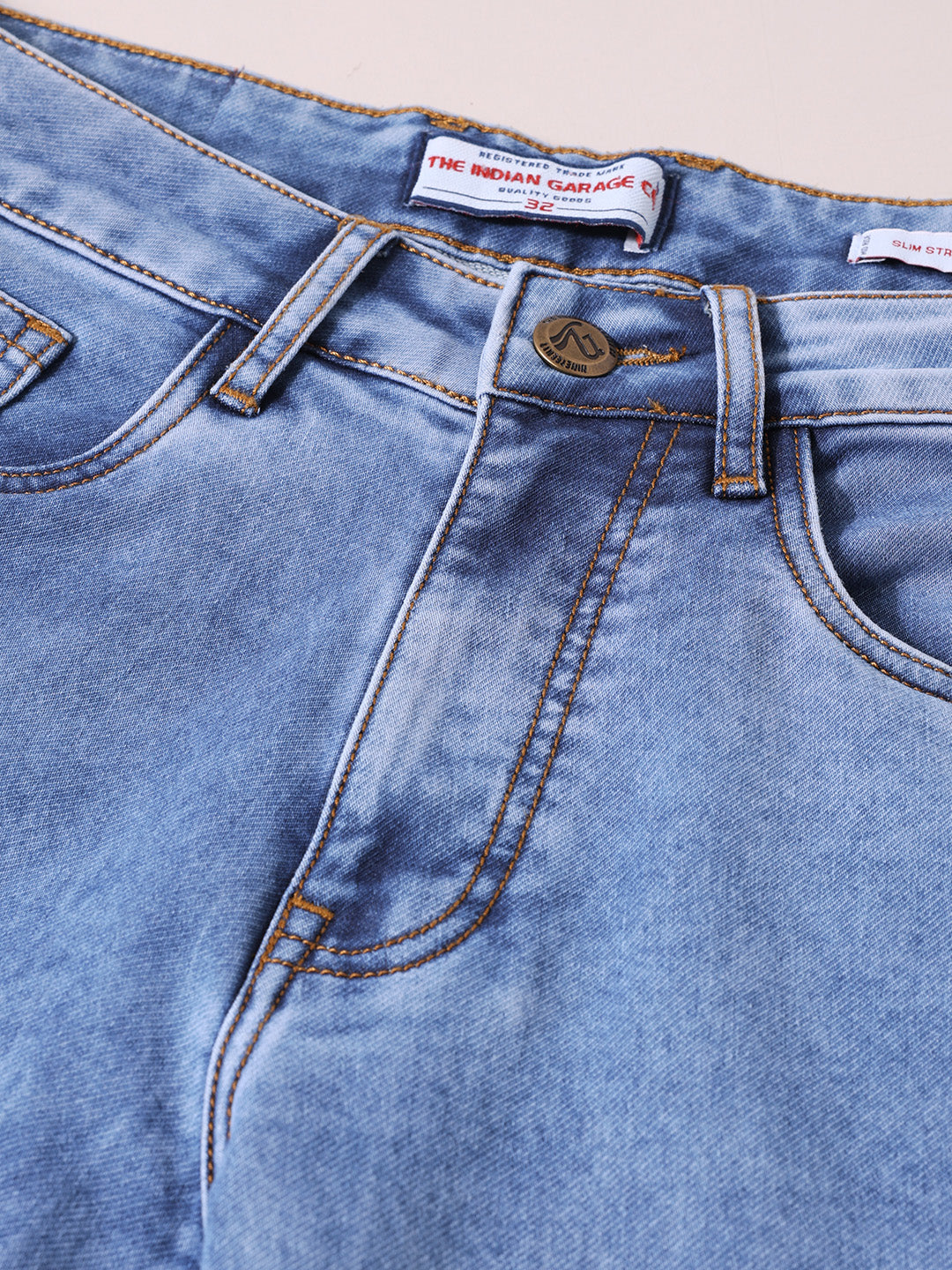 Men's Blue Slim Fit Casual Solid Jeans