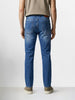 Men's Blue Slim Fit Casual Solid Jeans