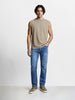 Men's Blue Slim Fit Casual Solid Jeans
