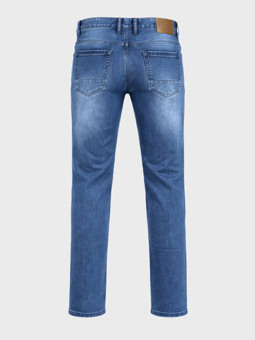 Men's Blue Slim Fit Casual Solid Jeans