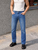 Men's Blue Slim Fit Casual Solid Jeans