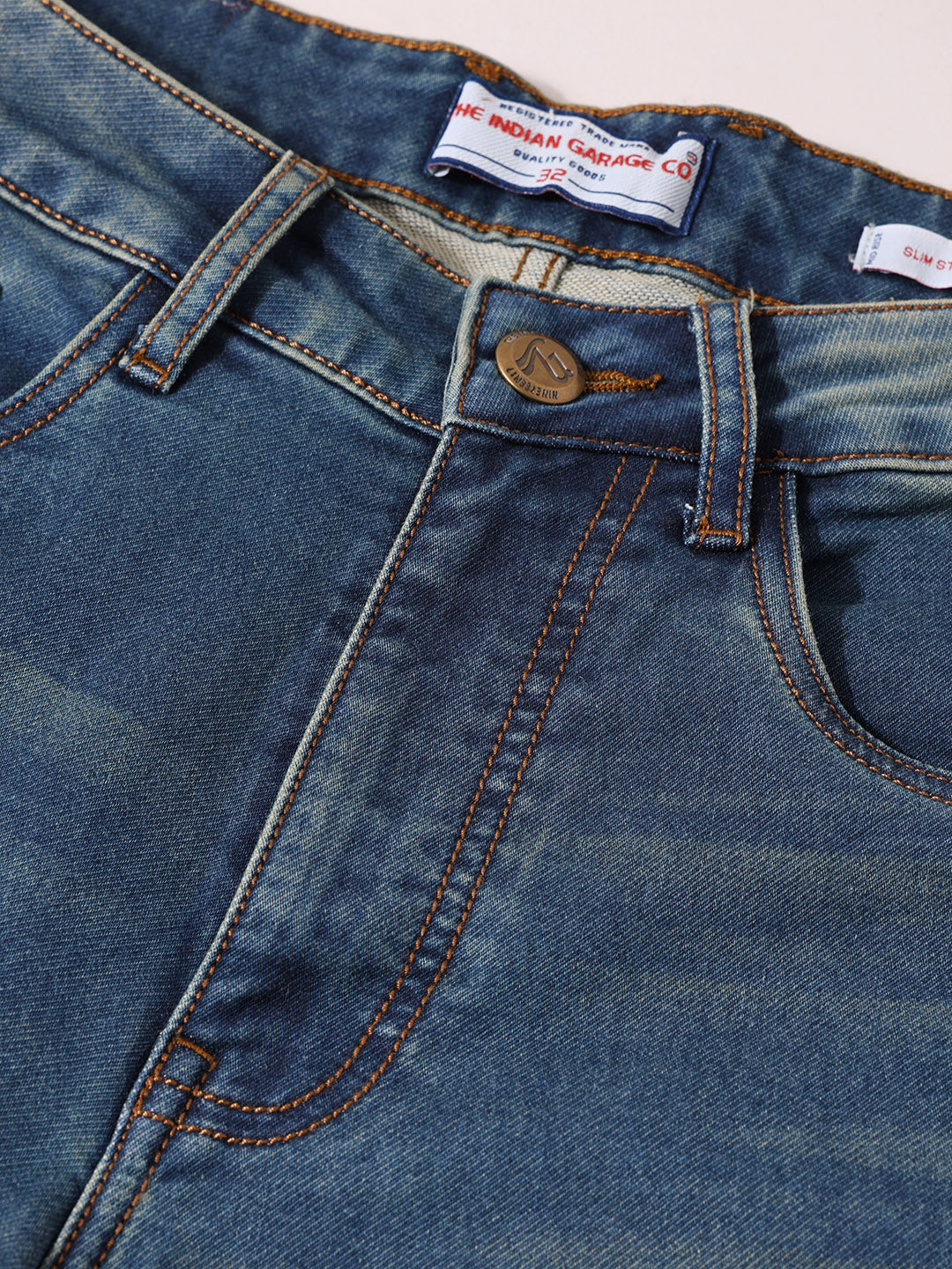 Men's Blue Slim Fit Casual Solid Jeans