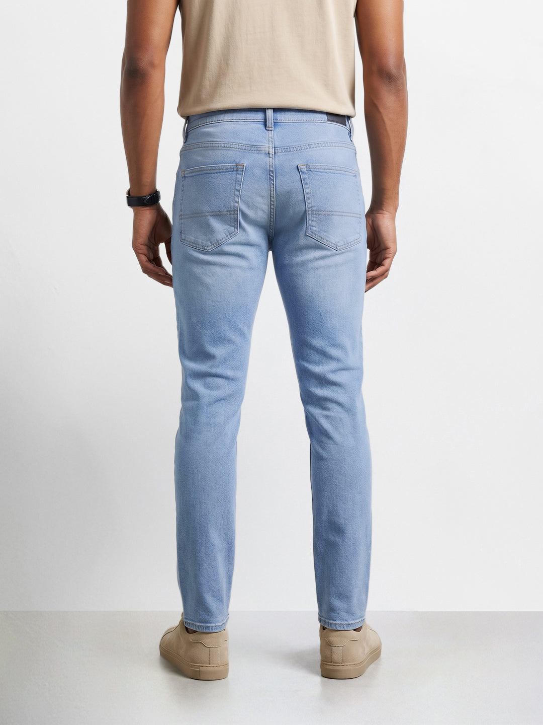 Men's Blue Slim Fit Casual Solid Jeans