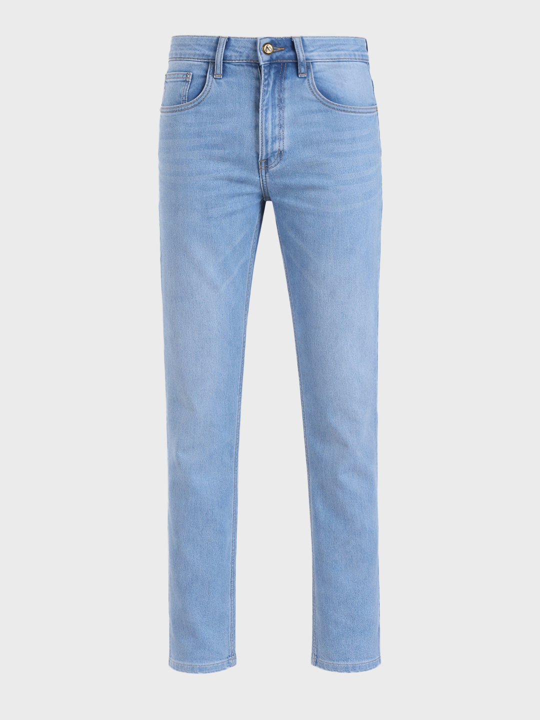 Men's Blue Slim Fit Casual Solid Jeans