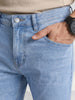 Men's Blue Slim Fit Casual Solid Jeans