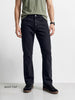 Men's Black Bootcut Fit Solid Casual Jeans