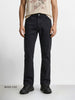 Men's Black Bootcut Fit Solid Casual Jeans