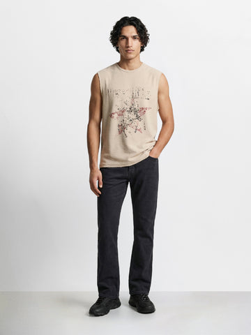 Men's Black Bootcut Fit Solid Casual Jeans