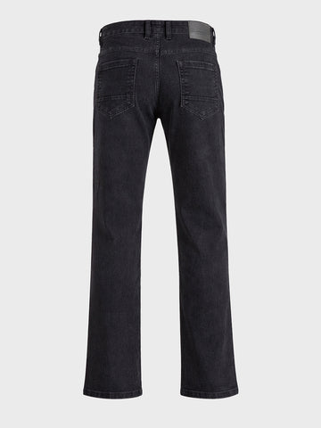 Men's Black Bootcut Fit Solid Casual Jeans
