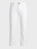 Men's White Bootcut Fit Solid Casual Jeans