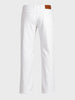 Men's White Bootcut Fit Solid Casual Jeans