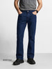 Men's Blue Bootcut Fit Solid Casual Jeans