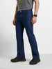 Men's Blue Bootcut Fit Solid Casual Jeans
