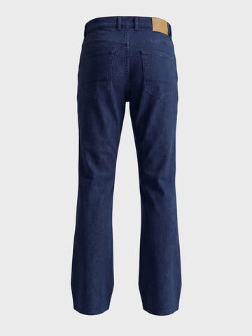 Men's Blue Bootcut Fit Solid Casual Jeans