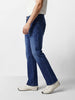 Men's Blue Bootcut Fit Solid Casual Jeans