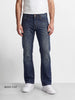 Men's Blue Bootcut Fit Solid Casual Jeans