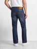 Men's Blue Bootcut Fit Solid Casual Jeans