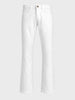 Men's White Bootcut Fit Solid Casual Jeans
