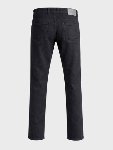 Men's Black Regular Fit Solid Casual Jeans
