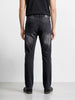 Men's Black Regular Fit Solid Casual Jeans