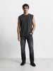 Men's Black Regular Fit Solid Casual Jeans